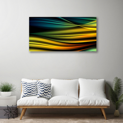 Canvas Wall art Abstract art blue yellow black