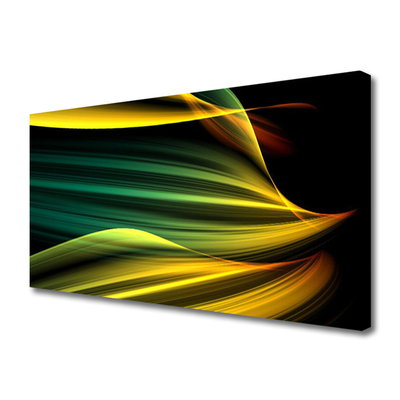 Canvas Wall art Abstract art blue yellow black green