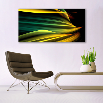 Canvas Wall art Abstract art blue yellow black green