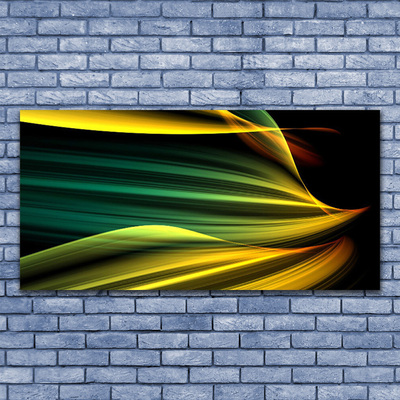 Canvas Wall art Abstract art blue yellow black green