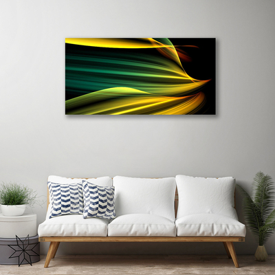 Canvas Wall art Abstract art blue yellow black green