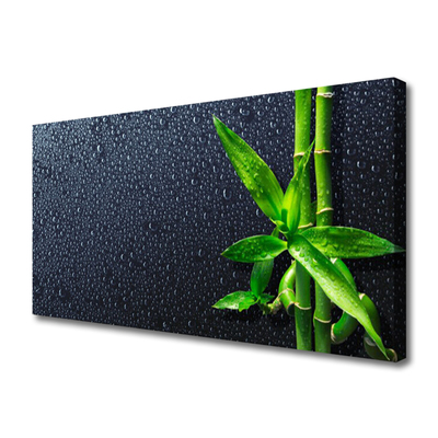 Canvas Wall art Bamboo stalks floral green