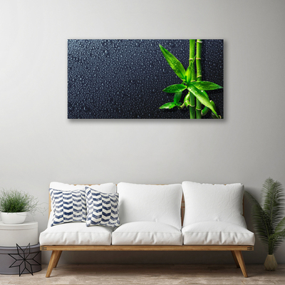 Canvas Wall art Bamboo stalks floral green