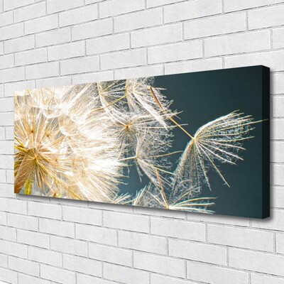 Canvas Wall art Dandelion floral white