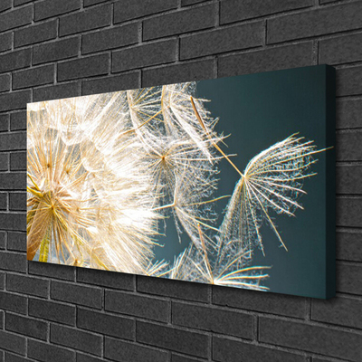 Canvas Wall art Dandelion floral white