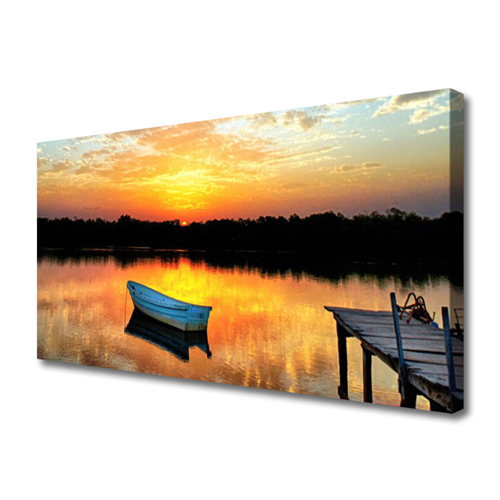 Boat at Rest Wall Art Texture Painting Canvas 1200 mm x 1500 mm