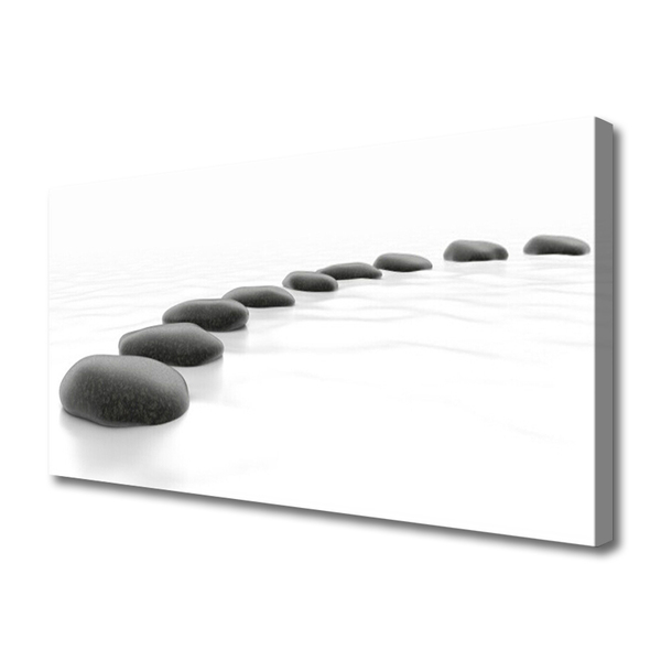 Canvas Wall art Stones art grey