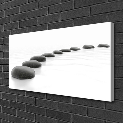 Canvas Wall art Stones art grey