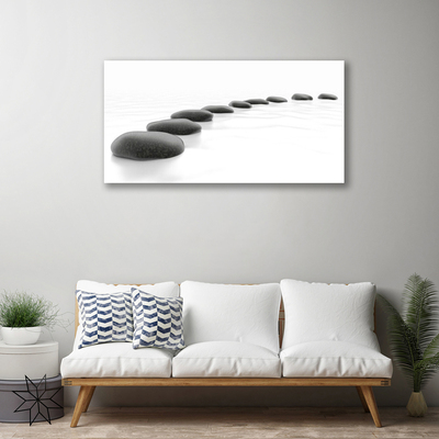 Canvas Wall art Stones art grey