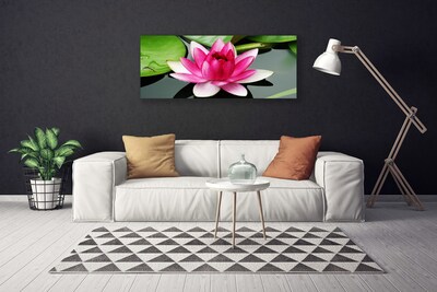 Canvas Wall art Flower floral red white