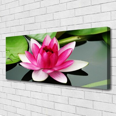 Canvas Wall art Flower floral red white