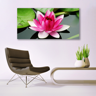 Canvas Wall art Flower floral red white