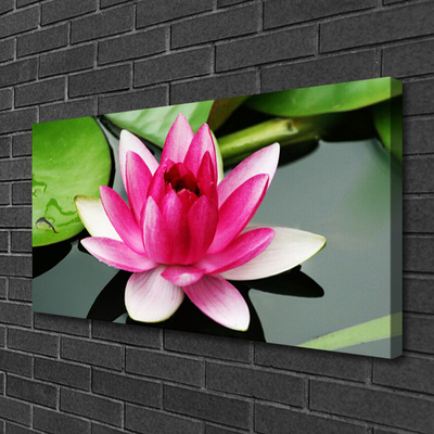 Canvas Wall art Flower floral red white