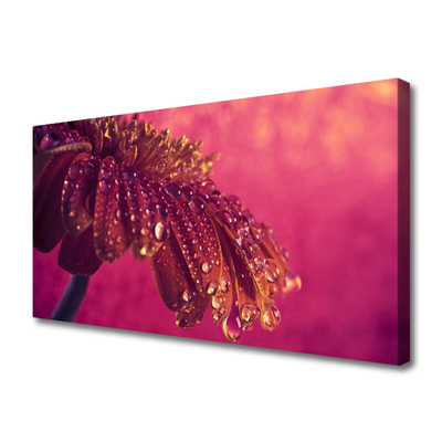 Canvas Wall art Tree floral red