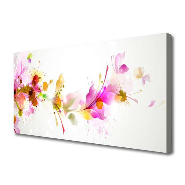 Canvas Wall art Abstract art pink green