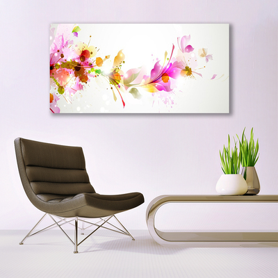 Canvas Wall art Abstract art pink green