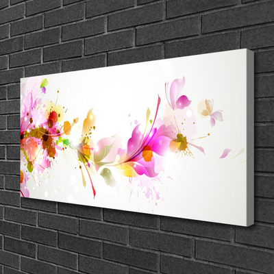 Canvas Wall art Abstract art pink green