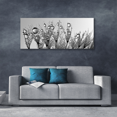 Canvas Wall art Abstract floral grey