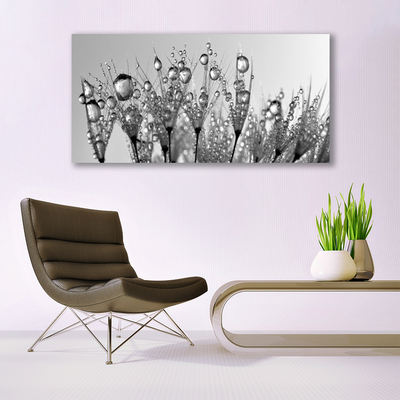 Canvas Wall art Abstract floral grey