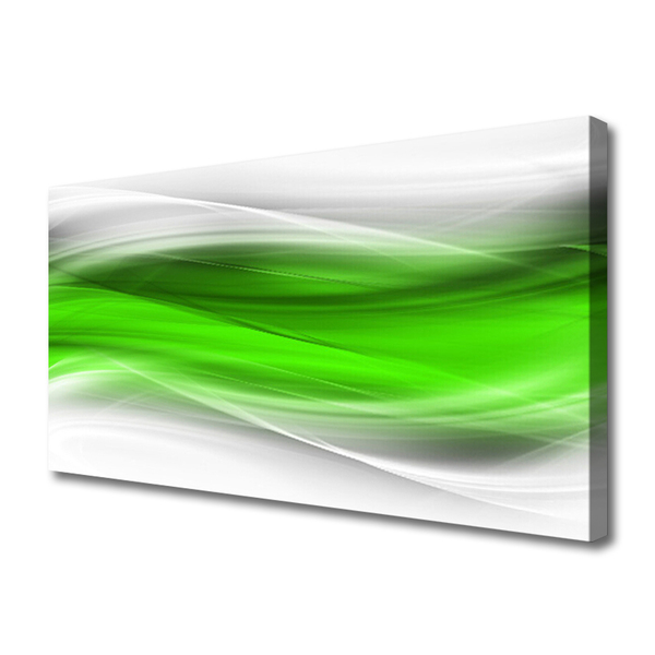 Canvas Wall art Abstract art green grey white