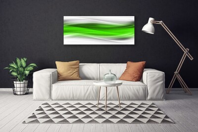 Canvas Wall art Abstract art green grey white