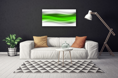 Canvas Wall art Abstract art green grey white