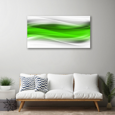 Canvas Wall art Abstract art green grey white