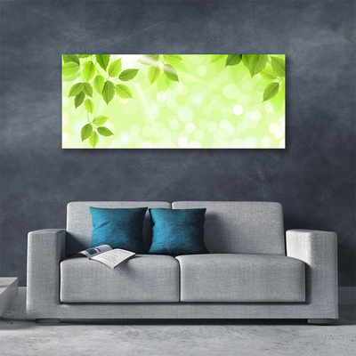 Canvas Wall art Leaves floral green