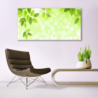 Canvas Wall art Leaves floral green