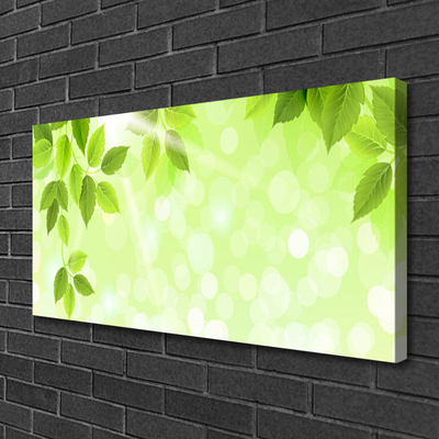 Canvas Wall art Leaves floral green