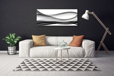 Canvas Wall art Abstraction art grey white