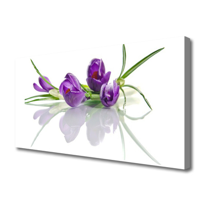 Canvas Wall art Flowers floral pink green