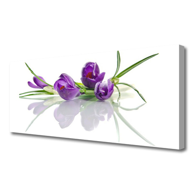 Canvas Wall art Flowers floral pink green