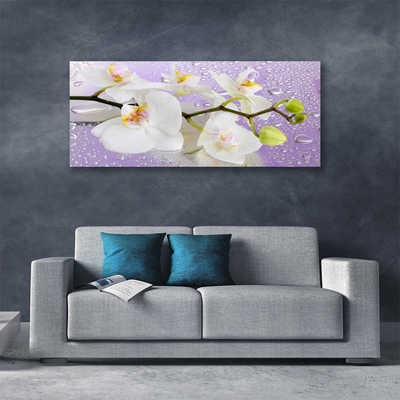 Canvas Wall art Flowers floral white