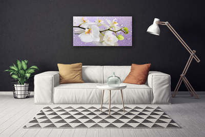 Canvas Wall art Flowers floral white