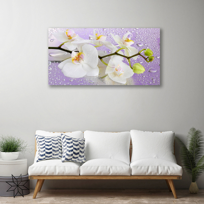 Canvas Wall art Flowers floral white