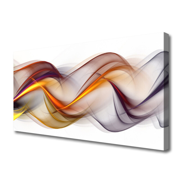 Canvas Wall art Abstract art yellow green red grey white