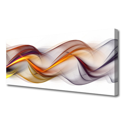 Canvas Wall art Abstract art yellow green red grey white