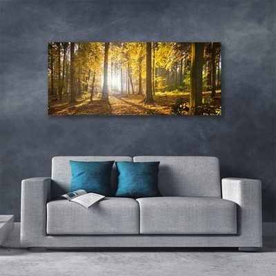 Canvas Wall art Forest nature brown green