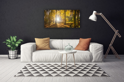 Canvas Wall art Forest nature brown green