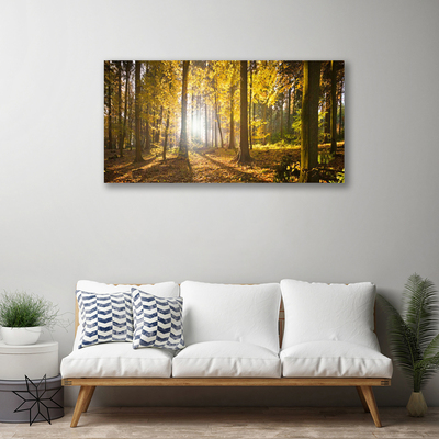 Canvas Wall art Forest nature brown green