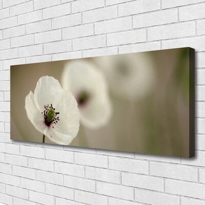 Canvas Wall art Flower floral white