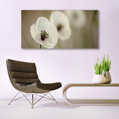 Canvas Wall art Flower floral white