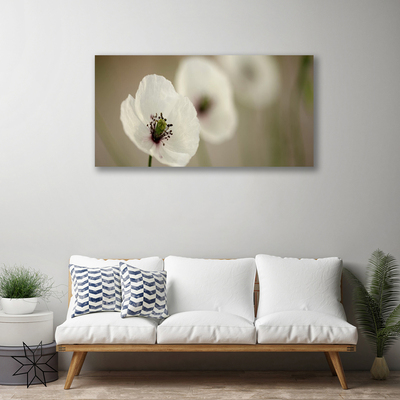 Canvas Wall art Flower floral white