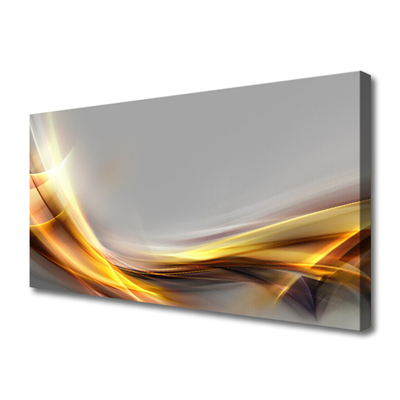 Canvas Wall art Abstract art yellow grey