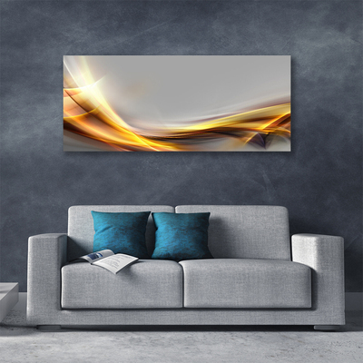 Canvas Wall art Abstract art yellow grey