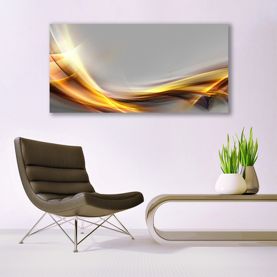 Canvas Wall art Abstract art yellow grey