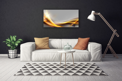 Canvas Wall art Abstract art yellow grey