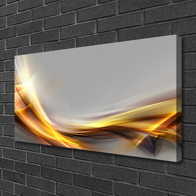 Canvas Wall art Abstract art yellow grey