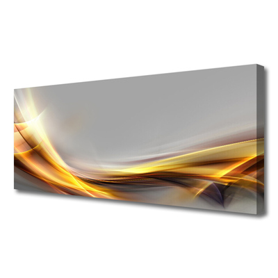 Canvas Wall art Abstract art yellow grey